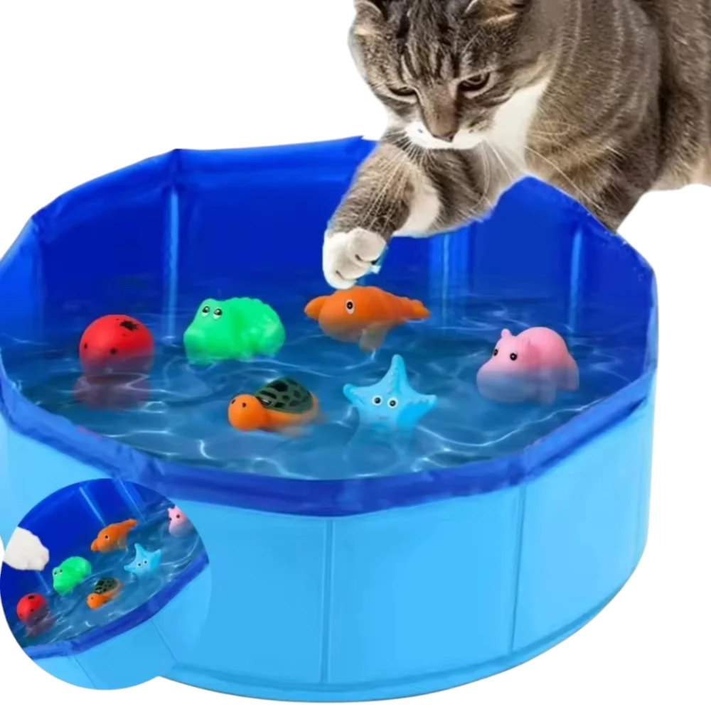 Cat bath toys (tub not included)
